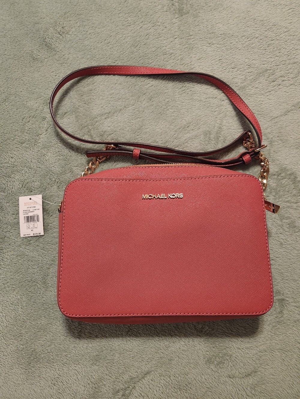 NWT Michael Kors Jet Set Large East West Crossbody Bag - Light Berry Sorbet